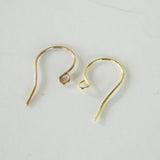 14k Solid Yellow Gold Shepherd Hook Earrings