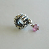 Retired Authentic Sterling Silver Tourmaline Dangle Charm 925 Ale