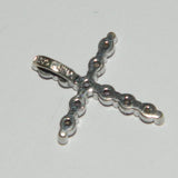 Vintage 925 Sterling Silver Amethyst Cross Pendant
