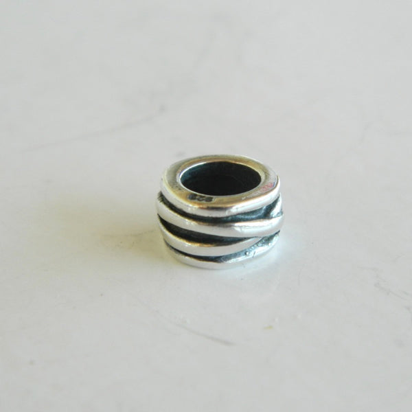 925 Sterling Silver Lines Charm Spacer