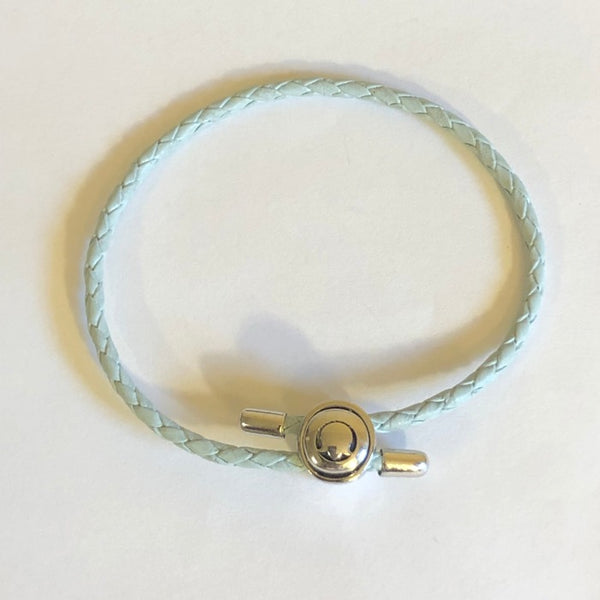 Authentic Persona Sterling Silver Blue Leather Bracelet