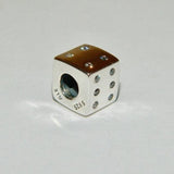 Authentic Sterling Silver CZ Lucky Dice Charm S925 Ale