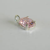Pink Sapphire Pendant Necklace 925 Sterling Silver