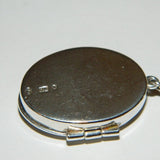 Vintage 925 Sterling Silver Amber Locket Pendant